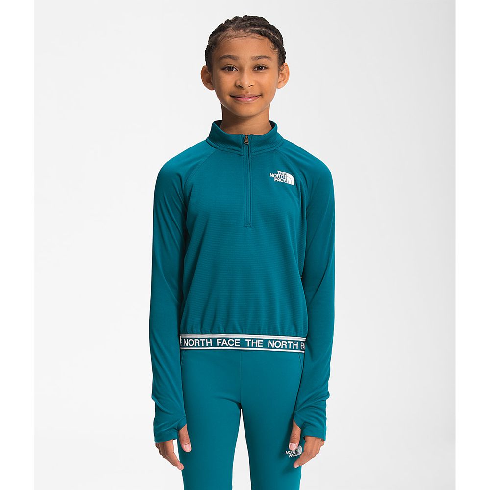 The North Face Pullover Girls Australia - The North Face Reactor Thermal ¼ Zip Dark Blue (DUH-470891